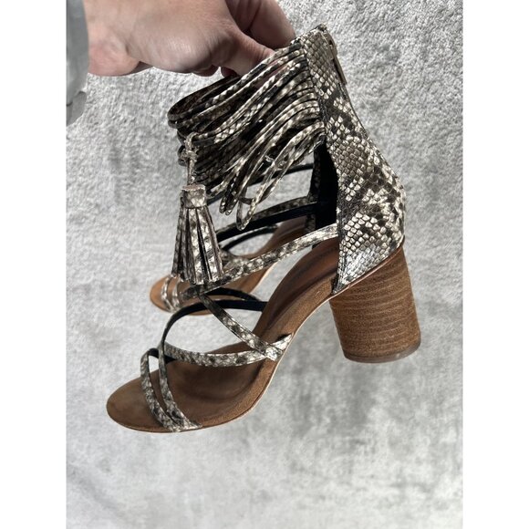 Jeffrey Campbell Shoes - Jeffrey Campbell Women’s 7.5 Despina Snake Tassel Multi Strap Ankle Sandals